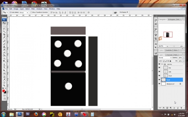 Creation of domino: Step 9